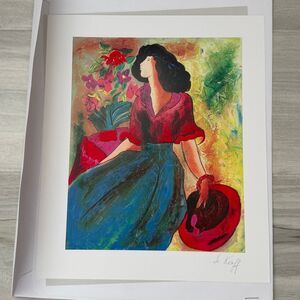 Seriolithograph titled "Afternoon with Polly II #1" by artist Linda Le Kinff